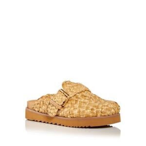 ASH Womens Beige Padded Woven Galeia Round Toe Platform Slip On Flats Shoes 38